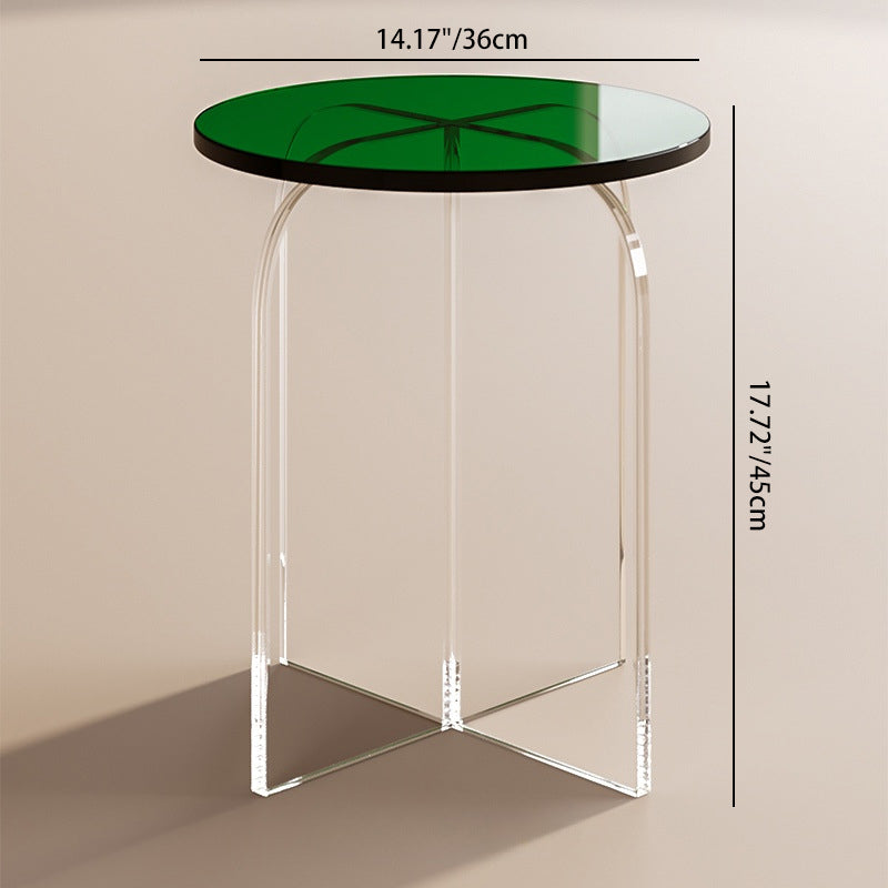 Contemporary Nordic Acrylic Round Vanity Stool For Bedroom And Living Room