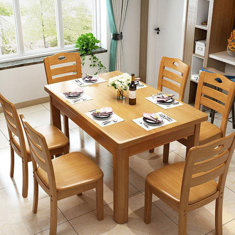 Modern Minimalist Solid Wood Square Dining Chair For Bedroom, Living Room & Dining Room