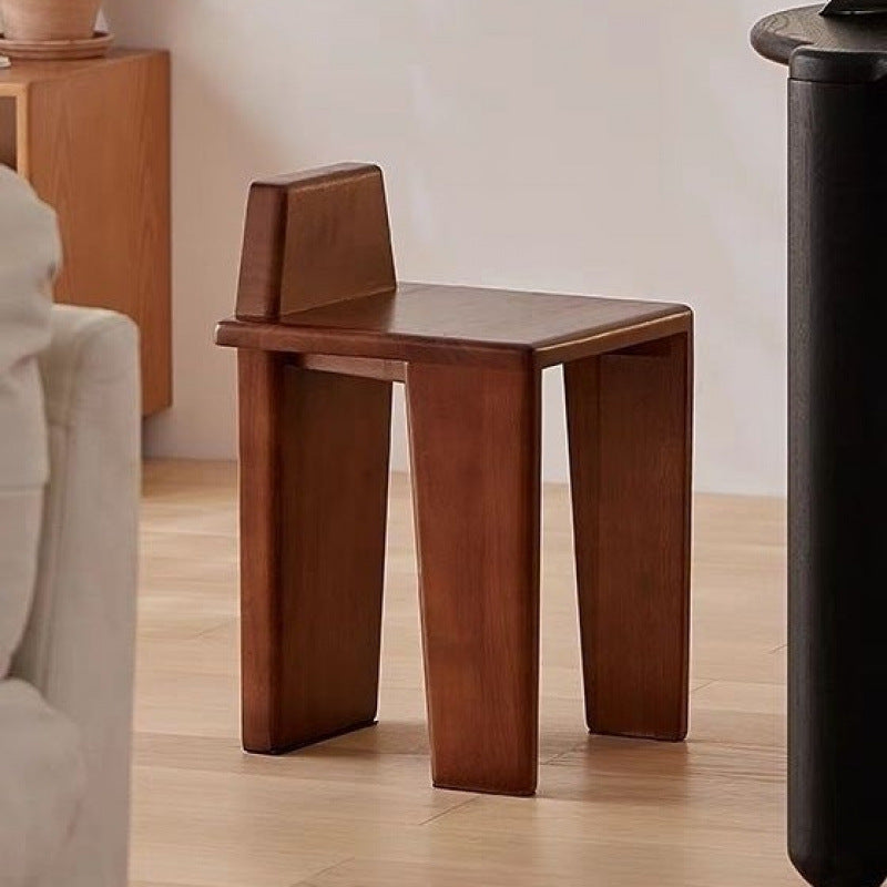 Traditional French Solid Wood Square Low Stool For Bedroom, Living Room & Dining Room
