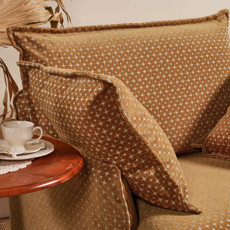 Starlight Pattern Swivel Birch Wood Accent Chair – French Retro Lounge Sofa for Living Room or Study