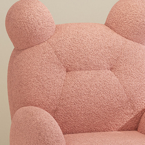 Contemporary Creative Kids Bear Lamb Cashmere Accent Chair Backrest Armrest For Living Room