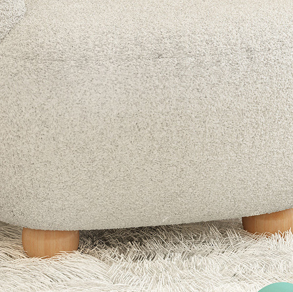 Contemporary Creative Kids Bear Lamb Cashmere Accent Chair Backrest Armrest For Living Room