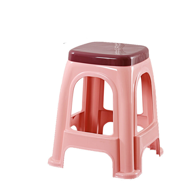 Contemporary Nordic Square Plastic Stackable Chair Footrest For Bedroom