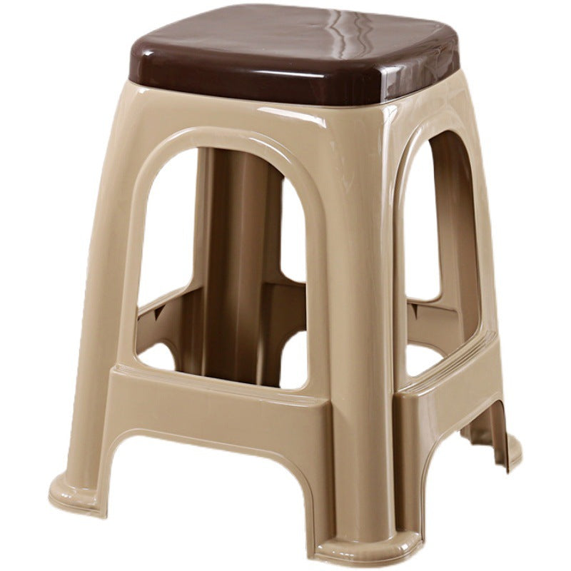 Contemporary Nordic Square Plastic Stackable Chair Footrest For Bedroom