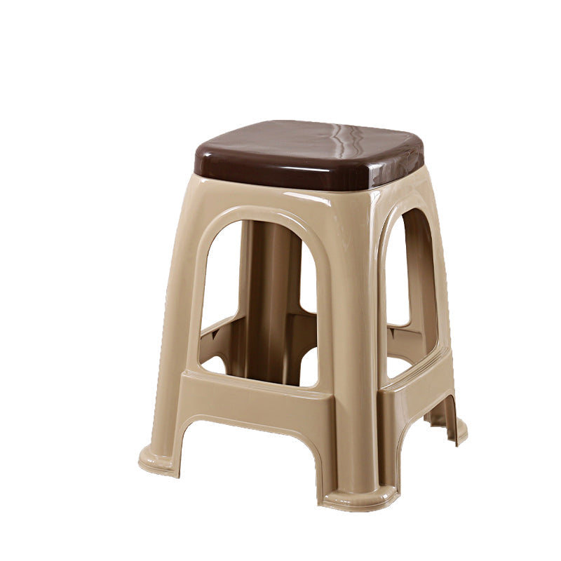 Contemporary Nordic Square Plastic Stackable Chair Footrest For Bedroom