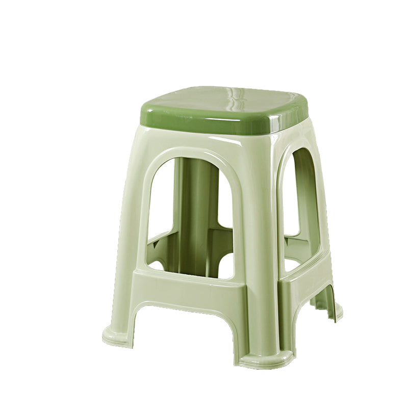 Contemporary Nordic Square Plastic Stackable Chair Footrest For Bedroom