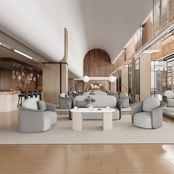 Contemporary Scandinavian Round Tech Fabric Upholstered Accent Chair Lounge Chair Backrest For Dining Room