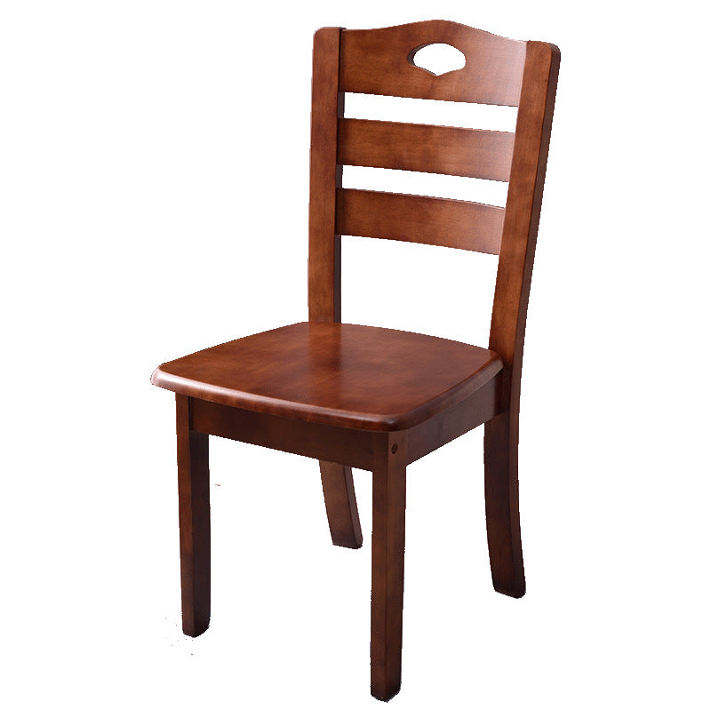 Traditional Chinese Rectangular Solid Wood Dining Chair Backrest For Dining Room