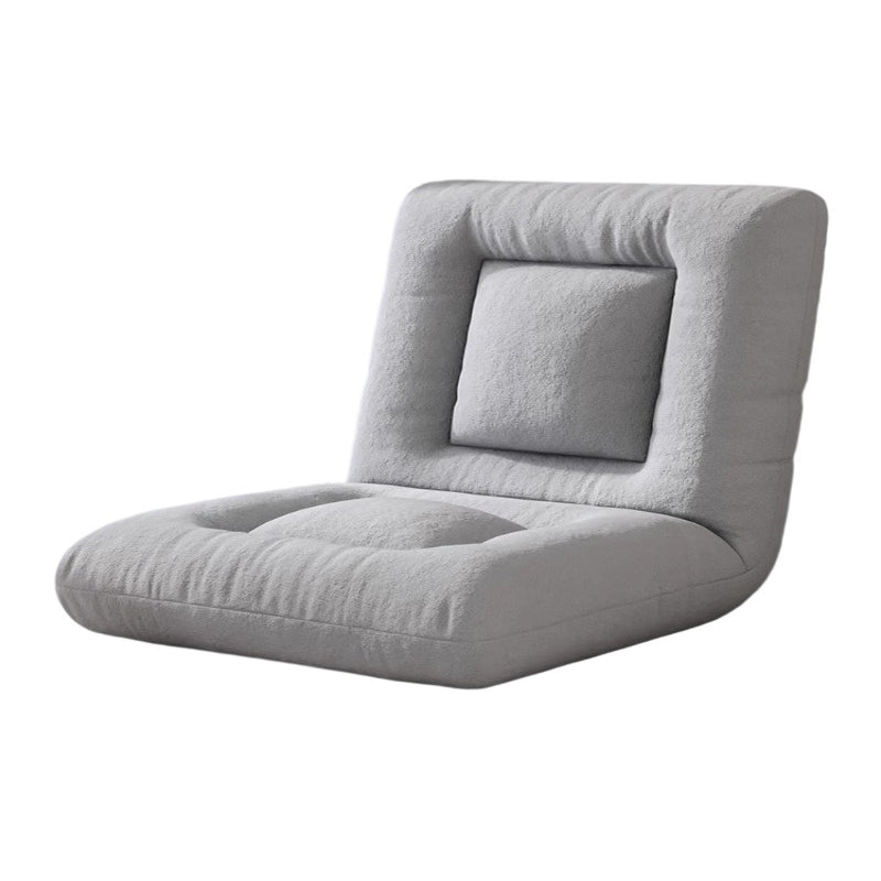 Modern Minimalist Rectangular Steel Frame PP Cotton Velvet Cotton Linen Lazy Sofa Backrest Armless For Bedroom