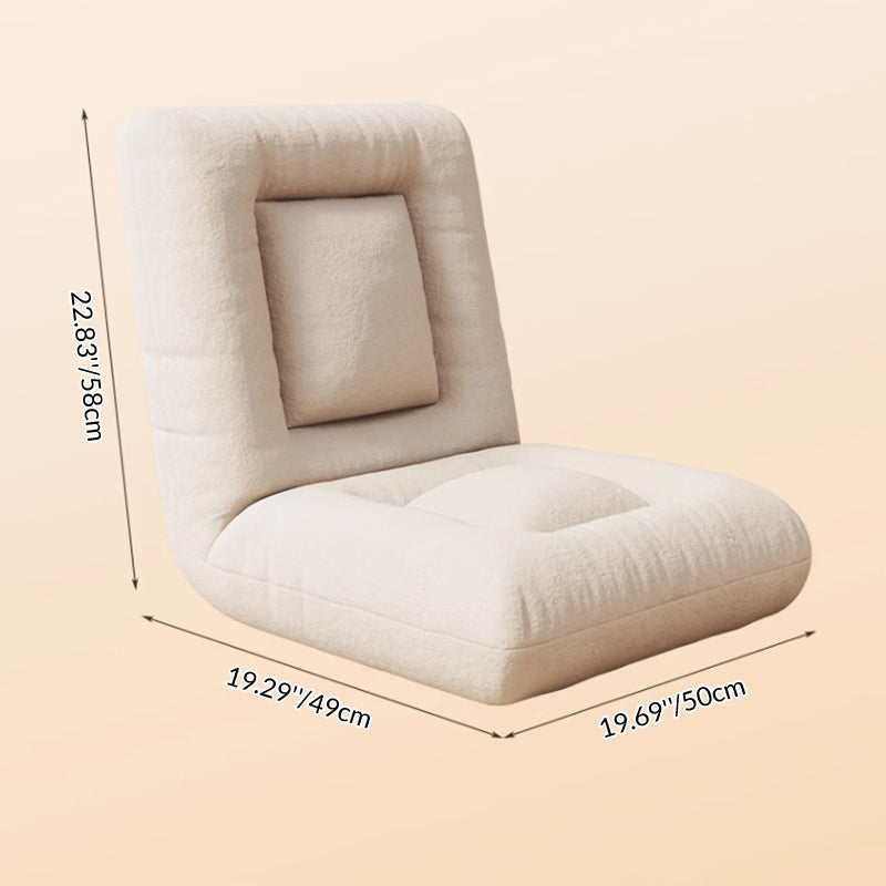 Modern Minimalist Rectangular Steel Frame PP Cotton Velvet Cotton Linen Lazy Sofa Backrest Armless For Bedroom