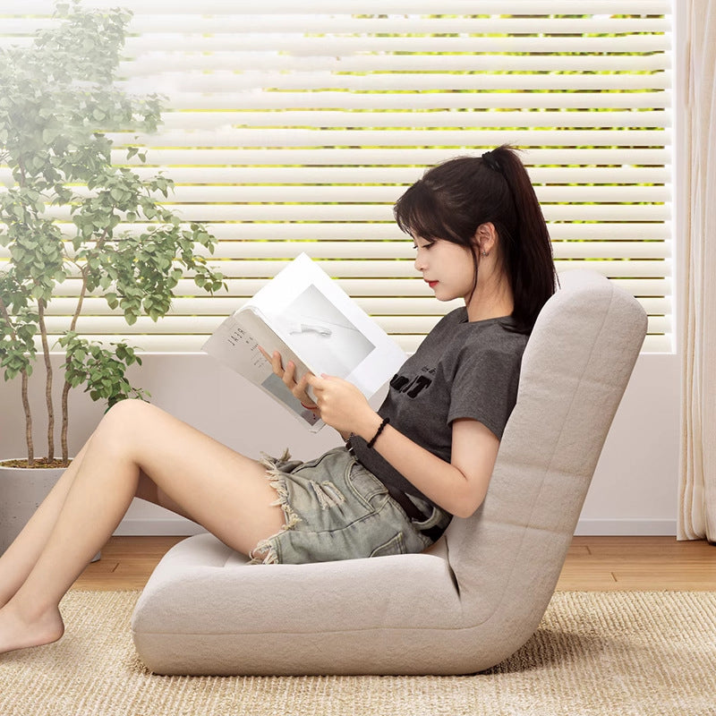 Modern Minimalist Rectangular Steel Frame PP Cotton Velvet Cotton Linen Lazy Sofa Backrest Armless For Bedroom