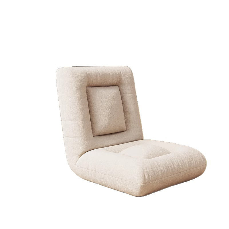 Modern Minimalist Rectangular Steel Frame PP Cotton Velvet Cotton Linen Lazy Sofa Backrest Armless For Bedroom