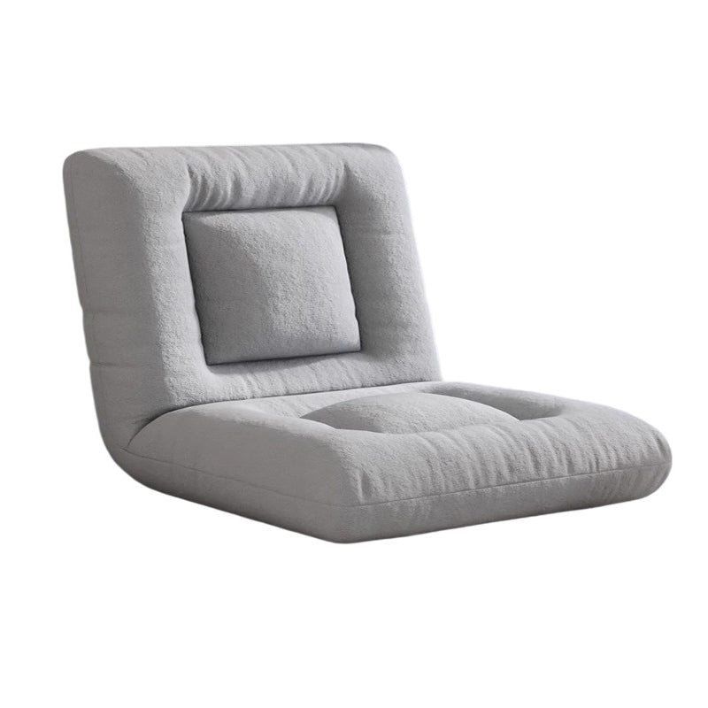Modern Minimalist Rectangular Steel Frame PP Cotton Velvet Cotton Linen Lazy Sofa Backrest Armless For Bedroom