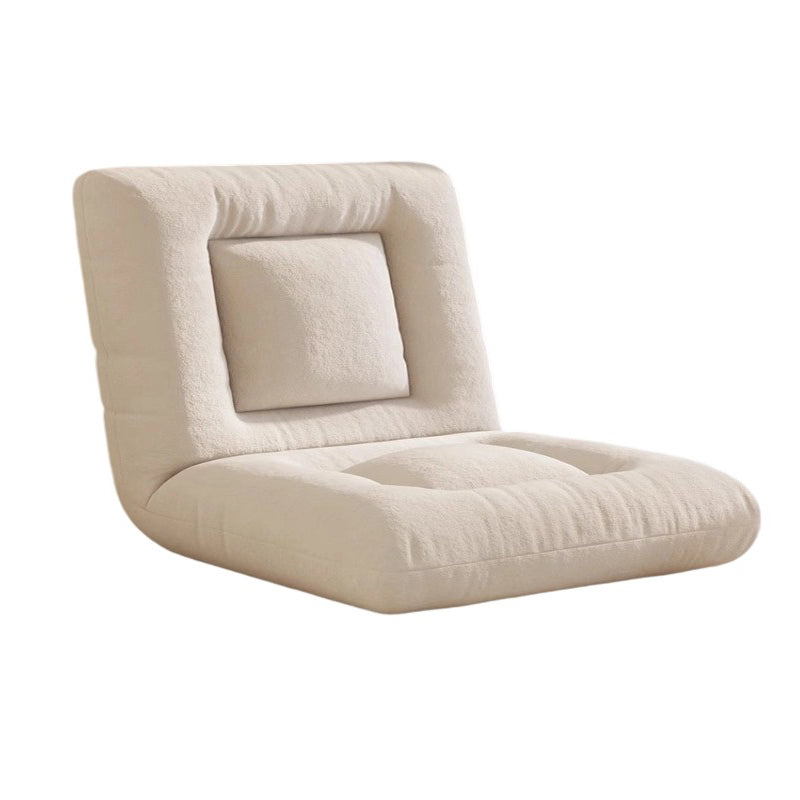 Modern Minimalist Rectangular Steel Frame PP Cotton Velvet Cotton Linen Lazy Sofa Backrest Armless For Bedroom