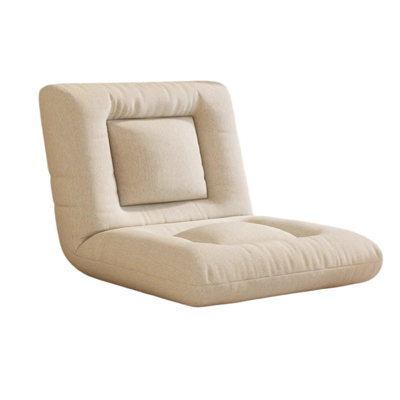 Modern Minimalist Rectangular Steel Frame PP Cotton Velvet Cotton Linen Lazy Sofa Backrest Armless For Bedroom