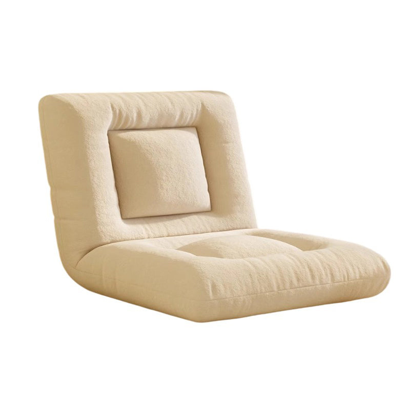 Modern Minimalist Rectangular Steel Frame PP Cotton Velvet Cotton Linen Lazy Sofa Backrest Armless For Bedroom