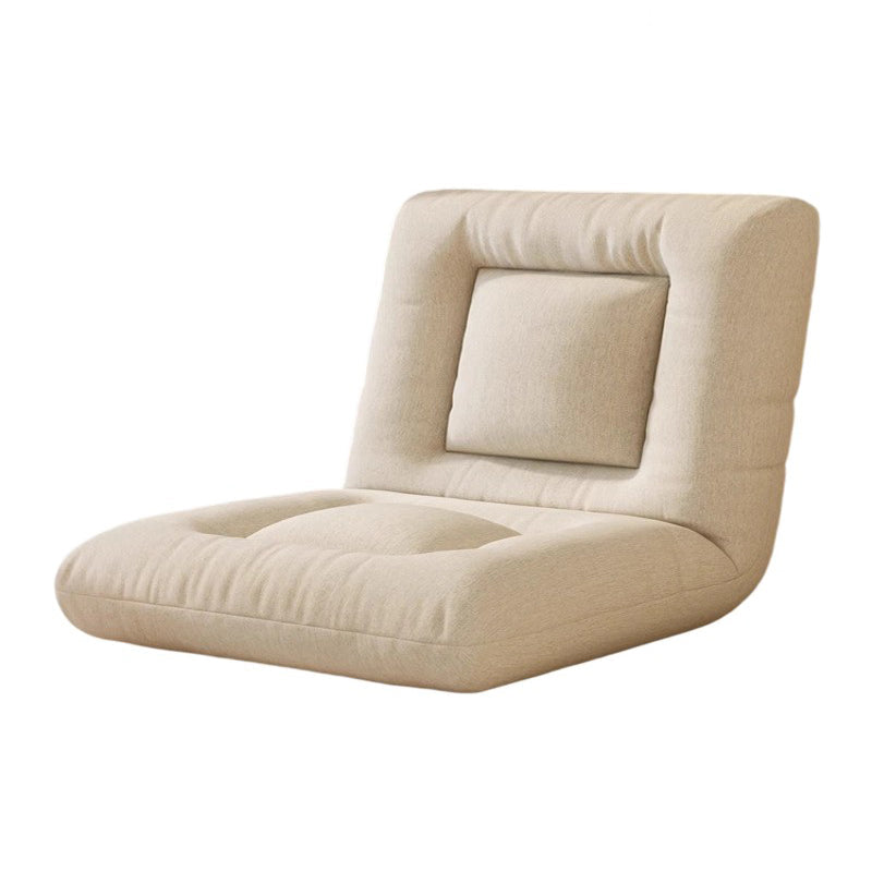 Modern Minimalist Rectangular Steel Frame PP Cotton Velvet Cotton Linen Lazy Sofa Backrest Armless For Bedroom