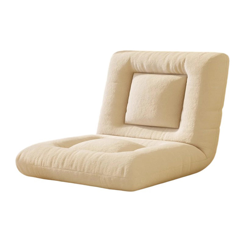 Modern Minimalist Rectangular Steel Frame PP Cotton Velvet Cotton Linen Lazy Sofa Backrest Armless For Bedroom