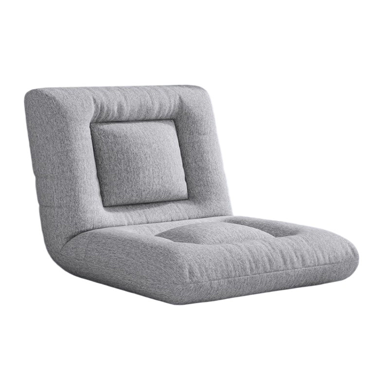 Modern Minimalist Rectangular Steel Frame PP Cotton Velvet Cotton Linen Lazy Sofa Backrest Armless For Bedroom