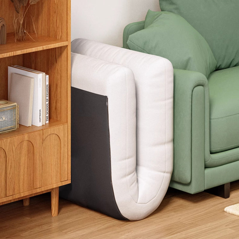 Modern Minimalist Rectangular Steel Frame PP Cotton Velvet Cotton Linen Lazy Sofa Backrest Armless For Bedroom
