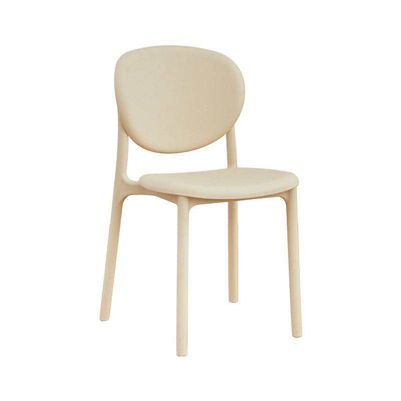 Contemporary Nordic Round PP Dining Chair Backrest Armless For Dining Room