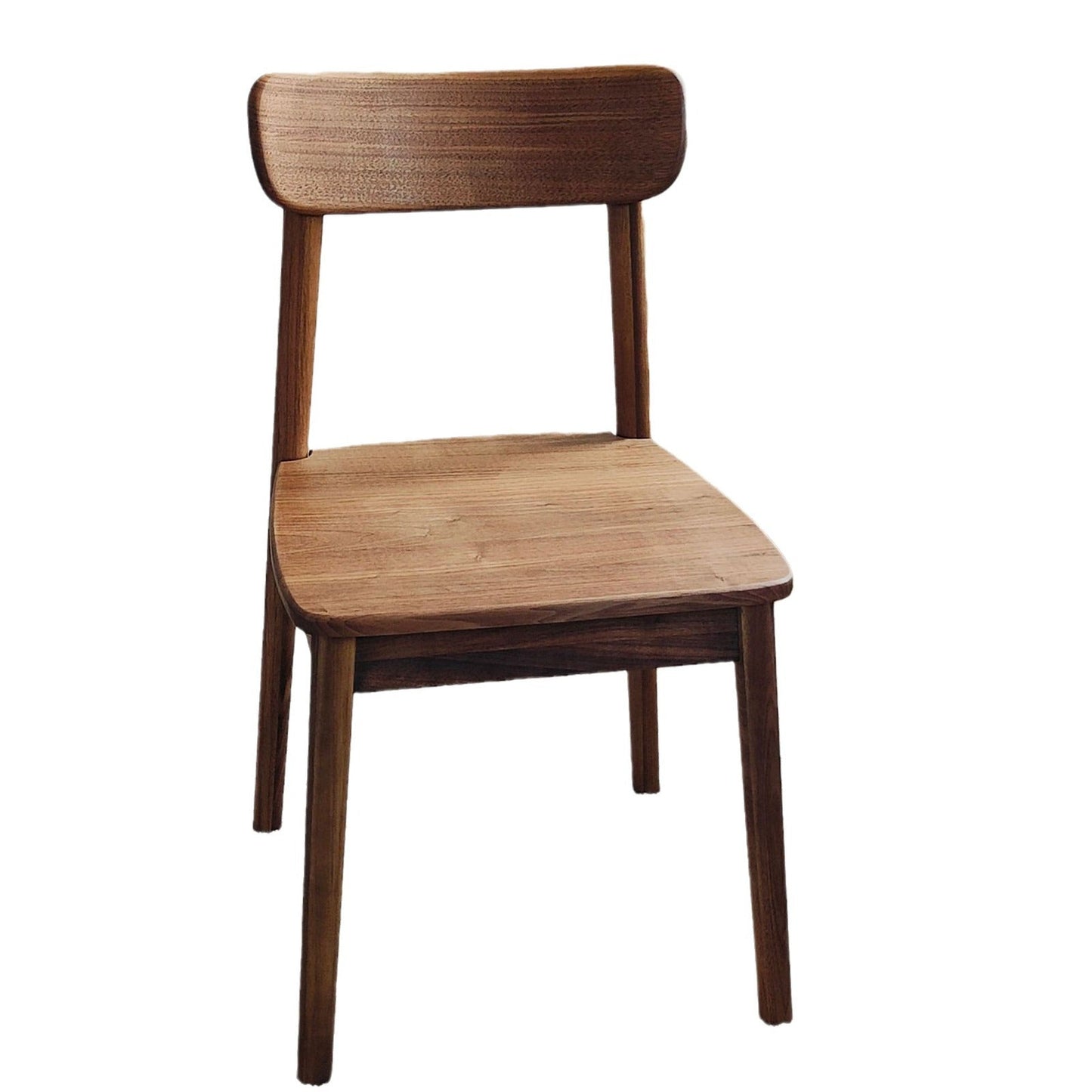 Traditional Vintage Curved Oval Square Black Walnut Dining Chair Backrest For Dining Room