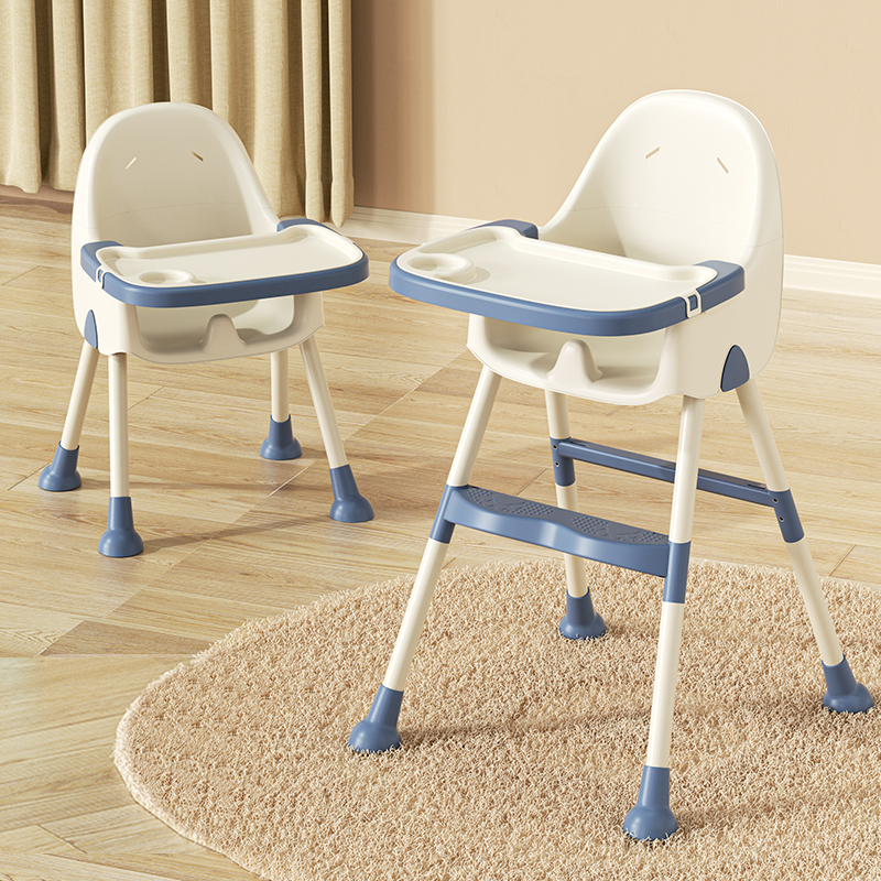 Modern Simplicity Kids Faux Leather PP Steel Pyramid Structure Dining Chair Adjustable Foldable For Dining Room