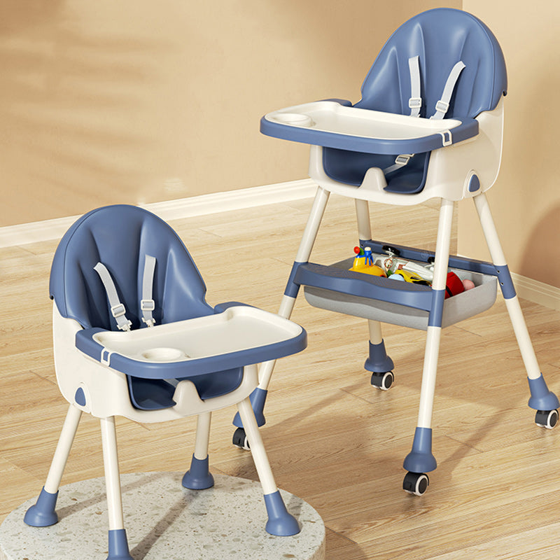 Modern Simplicity Kids Faux Leather PP Steel Pyramid Structure Dining Chair Adjustable Foldable For Dining Room