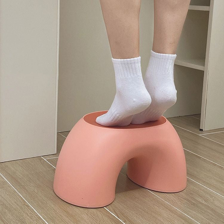 Modern Minimalist Kids Rainbow Shape PP Plastic Low Stool For Living Room