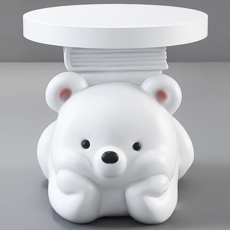 Contemporary Creative Resin Bear-Shaped Side Table For Bedroom And Living Room Decor
