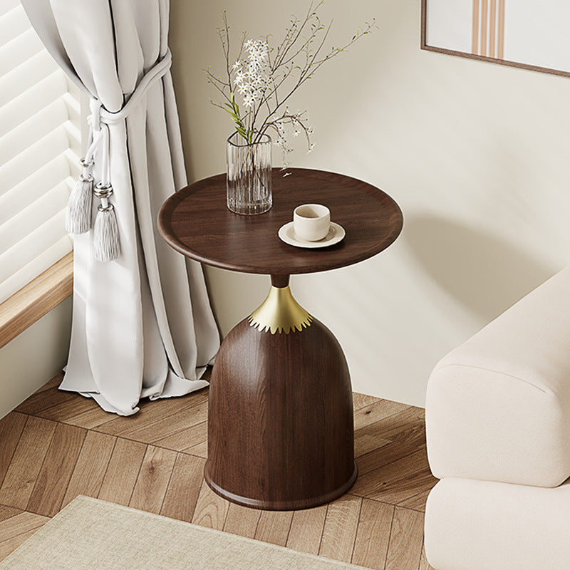 Modern Minimalist Carbon Steel Round Side Table For Bedroom & Living Room