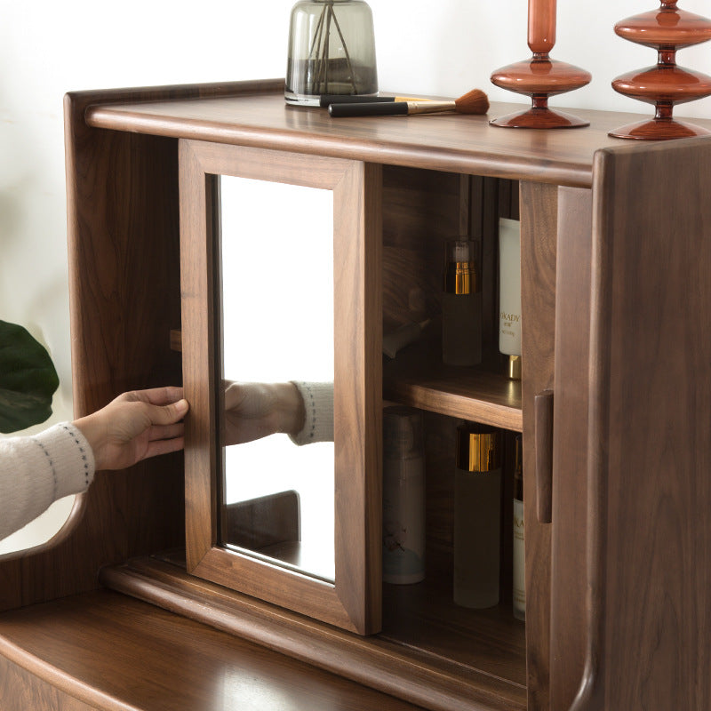 Traditional Vintage Wood Rectangular Makeup Vanity With 1-Drawer For Bedroom And Living Room