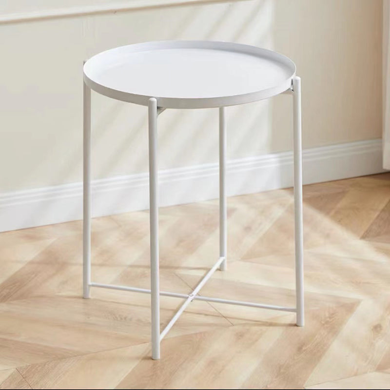 Modern Minimalist Iron Round Side Table For Bedroom & Living Room