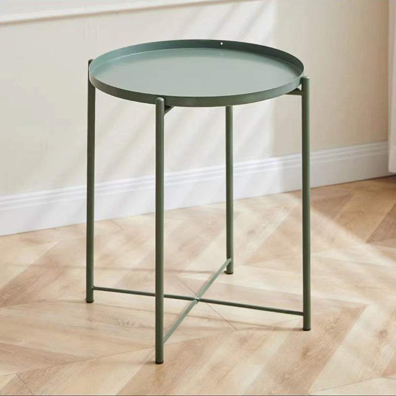 Modern Minimalist Iron Round Side Table For Bedroom & Living Room