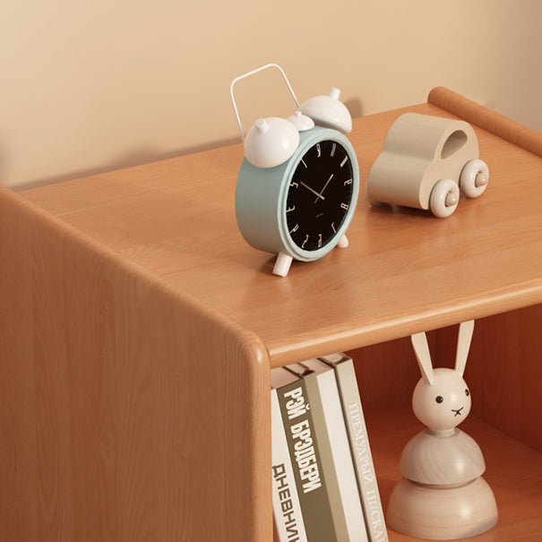 Contemporary Creative Solid Wood Cloud-Shaped Square Nightstand With 1-Drawer For Bedroom