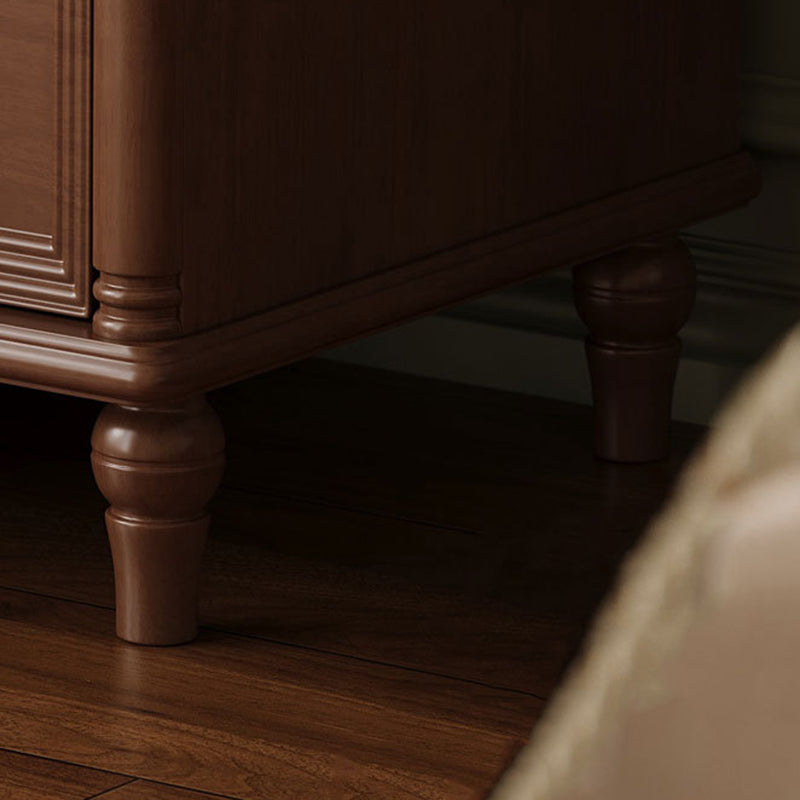 Contemporary Simplicity Cube Solid Wood Nightstand 3-Drawer For Bedroom