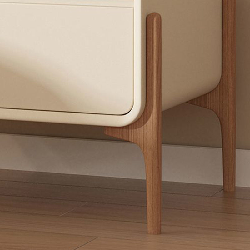 Contemporary Scandinavian Rectangular Solid Wood 2-Tier Storage Drawers For Bedroom