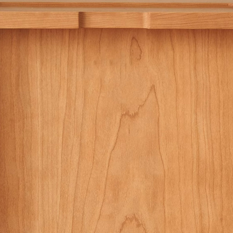 Traditional Vintage Trapezoidal Cherry Wood Nightstand 2-Drawer For Bedroom