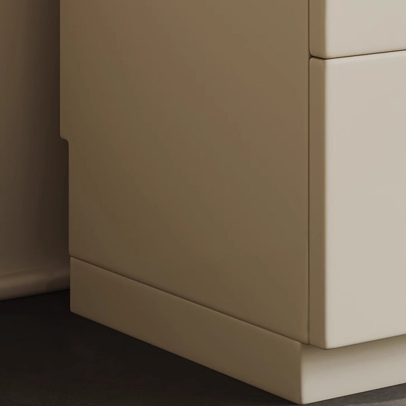 Traditional Vintage Square Solid Wood Rubberwood Nightstand 2-Drawer For Bedroom