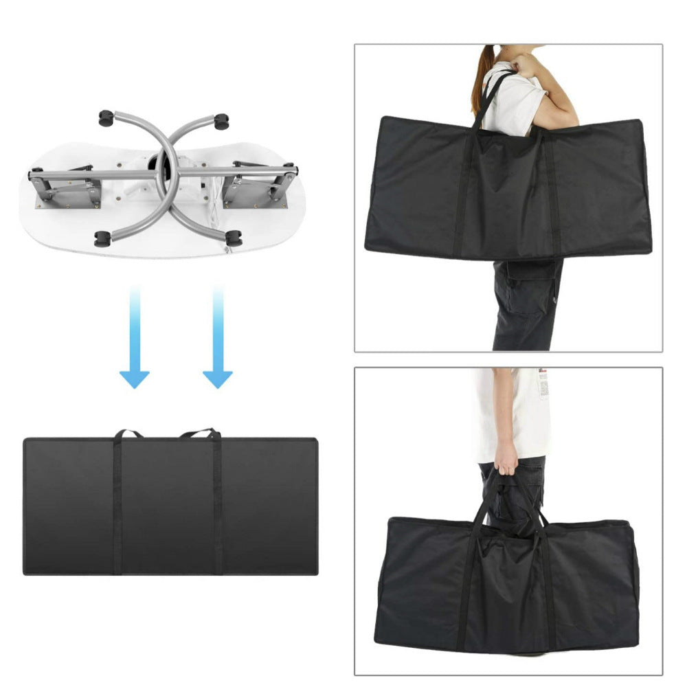 Modern Minimalist Oval Stainless Steel MDF Nail Desk 1-Drawer For Bedroom