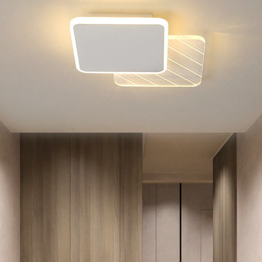 Modern Light Luxury Geometry Iron Acrylic LED Flush Mount Lighting