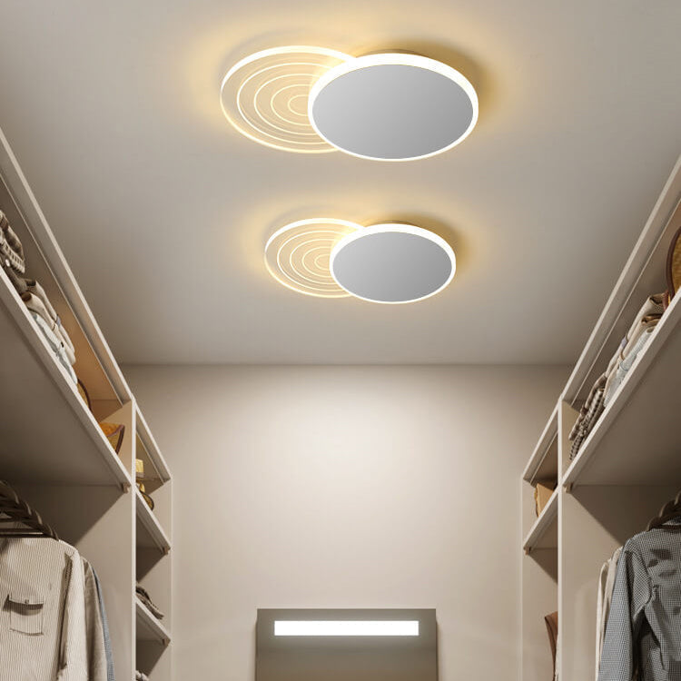 Modern Light Luxury Geometry Iron Acrylic LED Flush Mount Lighting
