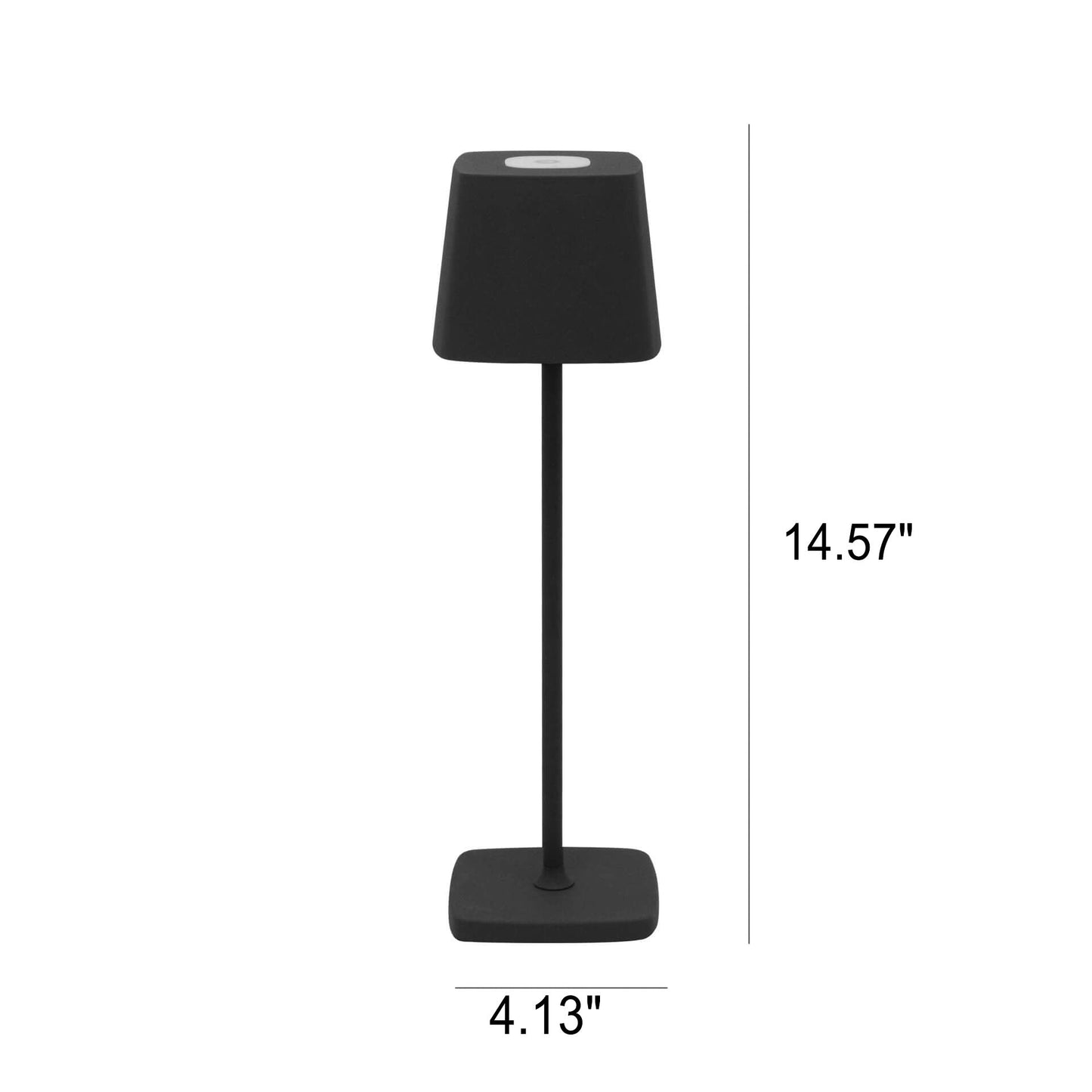 Modern Minimalist Square Solid Color Aluminum USB Rechargeable LED Night Light Table Lamp
