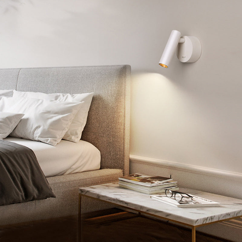 مصباح حائط LED دائري من الألومنيوم بتصميم عصري بسيط لغرفة المعيشة