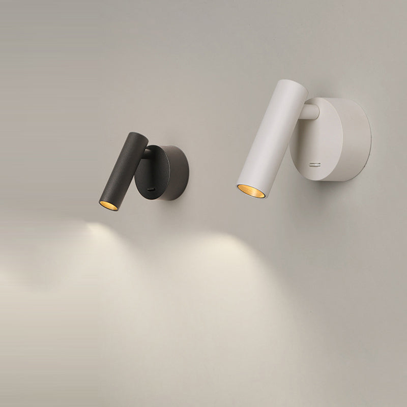 مصباح حائط LED دائري من الألومنيوم بتصميم عصري بسيط لغرفة المعيشة