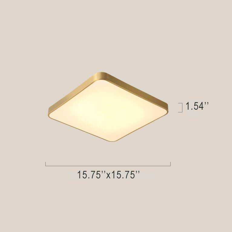Simple Square 1-Light LED 3 Color Changeable Flush Mount Lighting