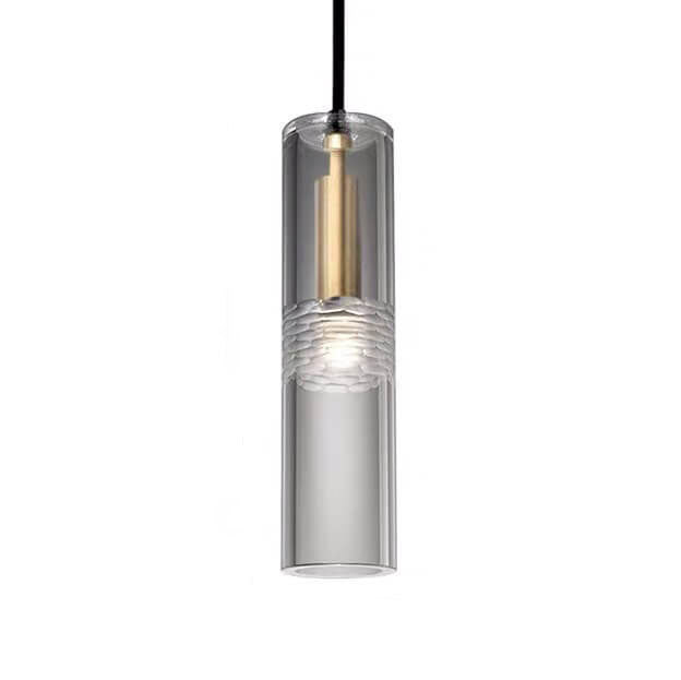 Modern Crystal Cylinder Shape 1-Light Pendant Light