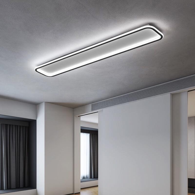 إضاءة LED خطية بسيطة من الأكريليك بثلاثة ألوان قابلة للتغيير، مزودة بمصباح واحد، مثبتة في السقف