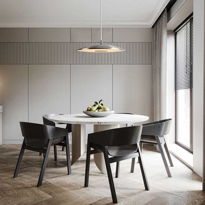 Nordic Round Plate Flying UFO 1-Light LED Pendant Light