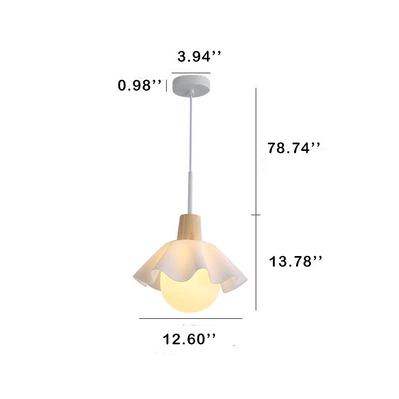Nordic Creative Flower Glass 1-Light Pendant Light